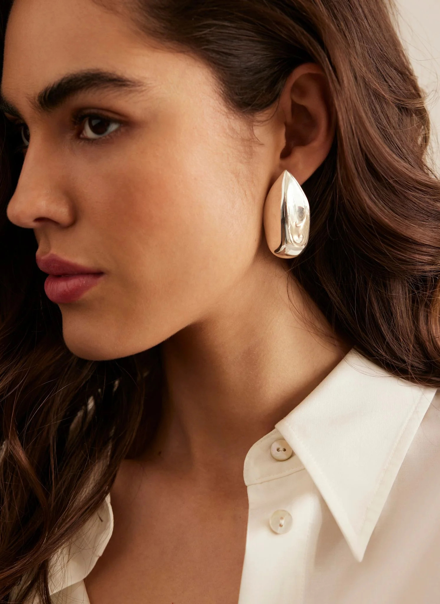 Silver Tone Statement Earrings | Mint Velvet