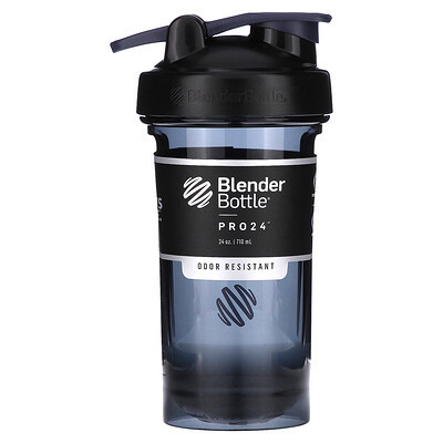 Blender Bottle, Pro Series, Pro24, FC Black, 24 oz (710 ml) | iHerb