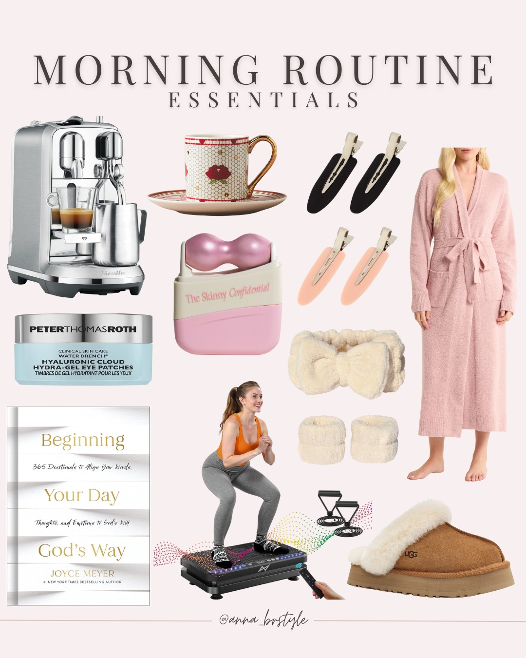 Morning routine essentials, wellness routine, get ready with me, cozy robe, espresso machine, slippers, vibration plate, annabrstylee

#LTKmorningroutine #LTKselfcare #LTKBeauty