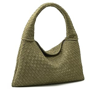 Suede Woven Hobo Bags Purses for Women Woven Leather Bag Vintage Tote Bag Retro Handbag Satchel 2... | Amazon (US)