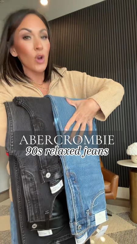 Obsessed with these new jeans from @Abercrombie! 

Save 20% off almost everything and you can get it by December 25th! 

Wearing a 25 regular
5’2
130 lbs 
25 in waist

#abercrombiestyle #abercrombiejeans #winterfashioninspo #winterjeans #fashionover40 #90srelaxedjeans 

#LTKstyletip #LTKover40 #LTKfindsunder100