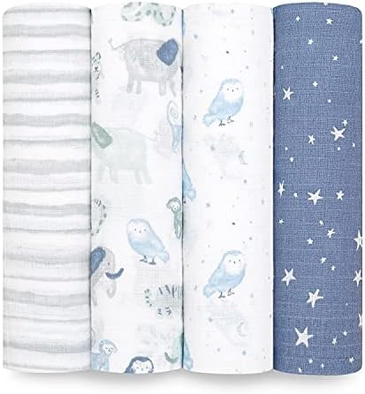 aden + anais Essentials Swaddle Blanket, Boutique Muslin Blankets for Girls & Boys, Baby Receivin... | Amazon (US)