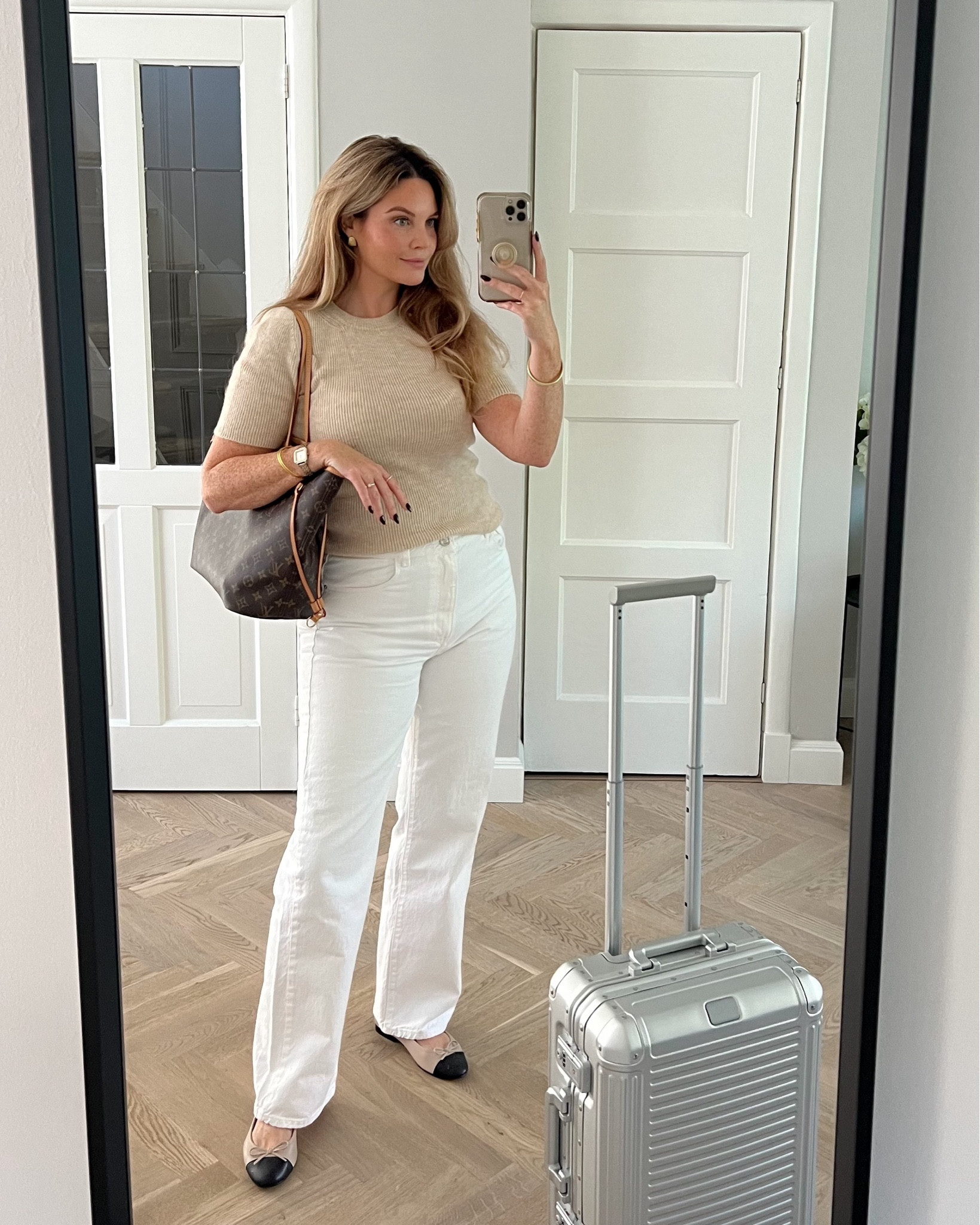 Crisp and sunny fall weather, is there anything better? 🍂☕️ Autumn outfit, fall outfit, beige outfit, fall vibes, wide leg jeans outfit, baggy jeans outfit, white jeans outfit, white pants inspo, autumn fashion, fall fashion, camel outfit, ballet flats outfit, ballet flats inspo, fall inspo, autumn inspo, brown outfit, brown tones inspo, travel outfit inspo, trenchcoat outfit, neutral outfit, winter outfit  🤎

#LTKeurope #LTKwinter #LTKautumn