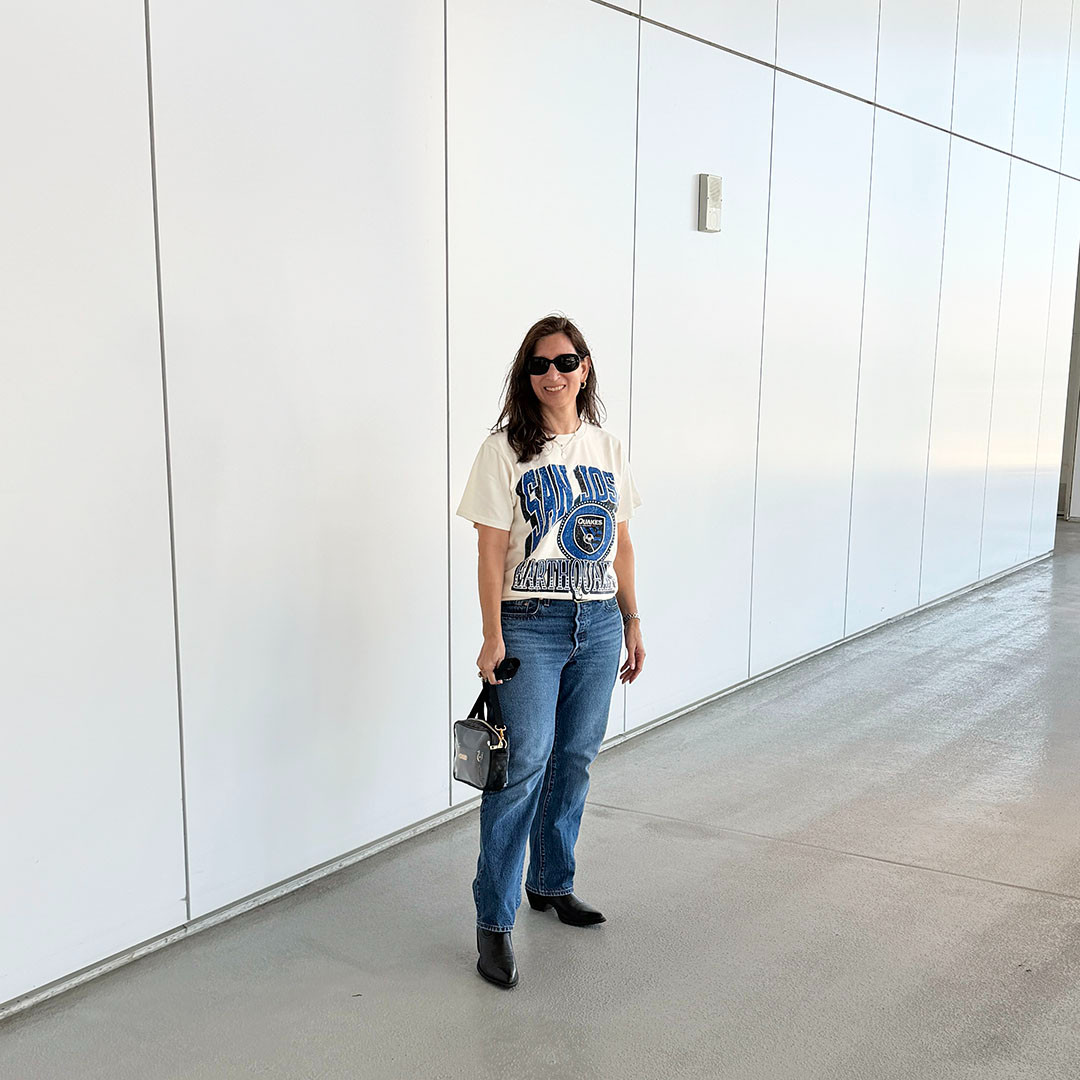 Loving this soft soccer tee with my favorite team on it. Go Earthquakes!  

 #LTKootd #LTKOver40 #LTKPetite