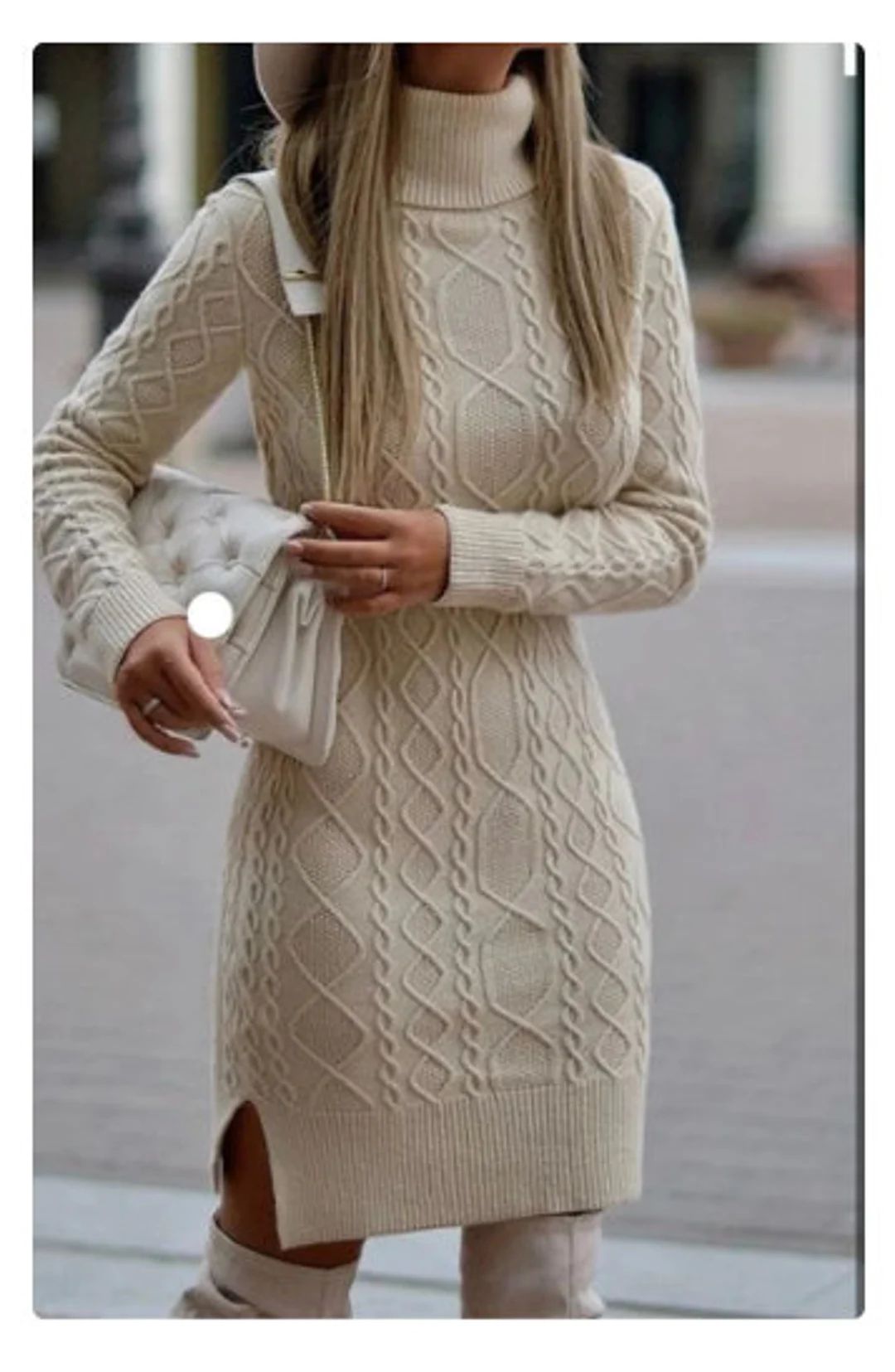 Plain Women's Special Turkish Sweaterdress Long Sleeve - Etsy | Etsy (US)