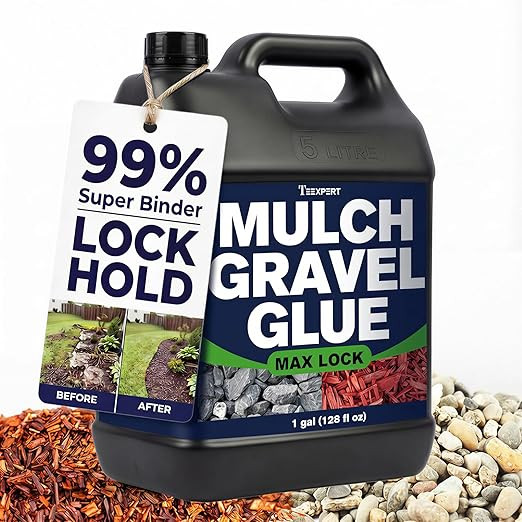 Teexpert Mulch Binder for Landscaping: 1 Gallon Rock Glue Fast-Dry Gravel Adhesive for Stone Pea ... | Amazon (US)