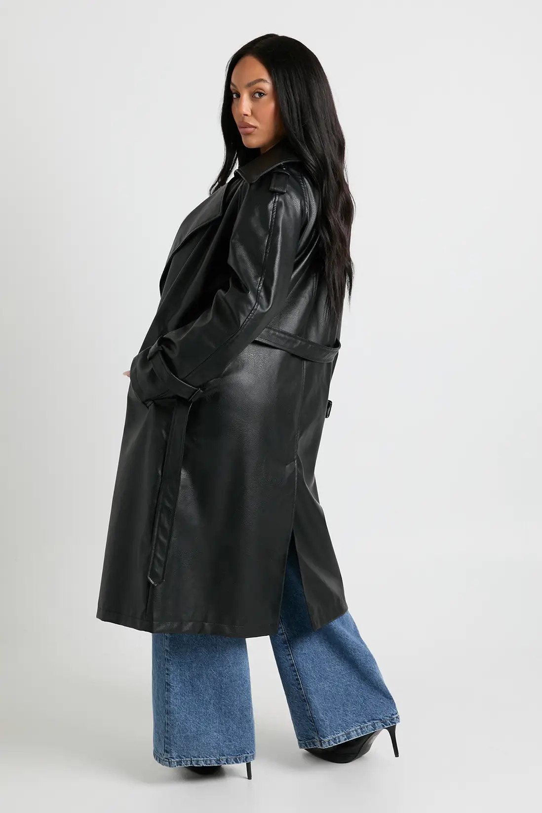 Plus Double Breasted Trench Coat | boohoo (US & Canada)