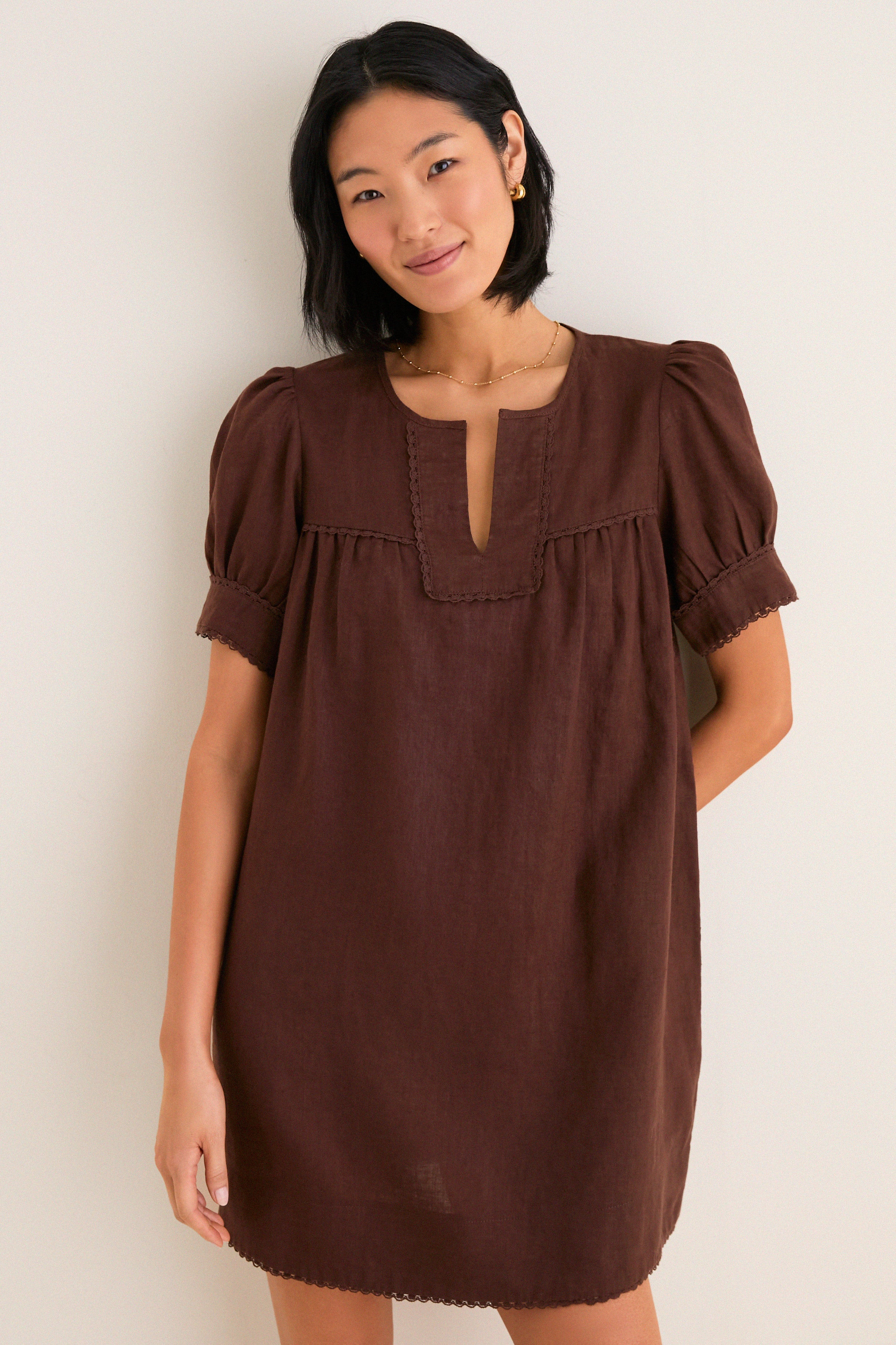 Chestnut Linen Bridget Dress | Tuckernuck (US)