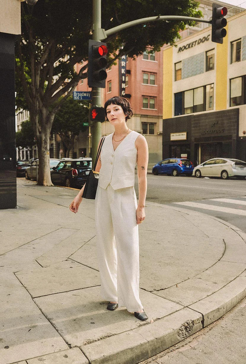 Alanis Pants - Ivory | Petite Studio NYC