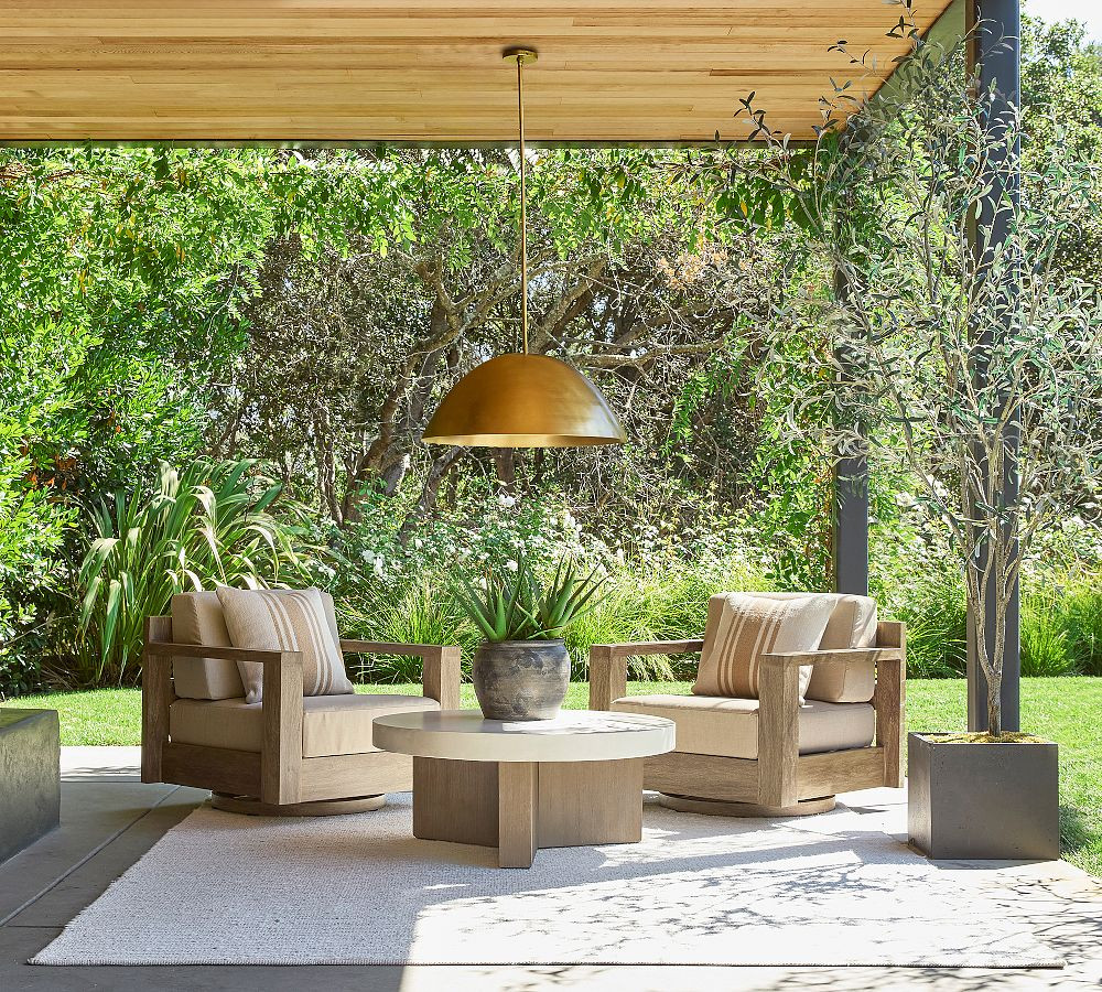 Rockport Outdoor Swivel Lounge Chair, Set of 2 | Pottery Barn (US)