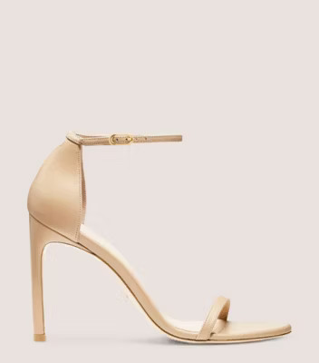 Stuart Weitzman Nudistsong Sandals, Adobe Beige Leather, Size: 7.5 Narrow | Stuart Weitzman (US)