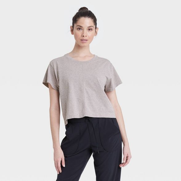 Women's Seamless Boxy Cropped Short Sleeve T-Shirt - All in Motion™ | Target