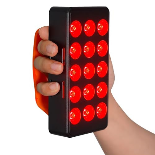 Red Light Therapy - 660nm 850nm Near Infrared Light Therapy Panel, Maximum Output Lamp 15 Dual Chip LED Device for Full Face Body Skin Health, Sleep, Muscle Recovery Sleep Wellness Handheld FX35 | Amazon (US)