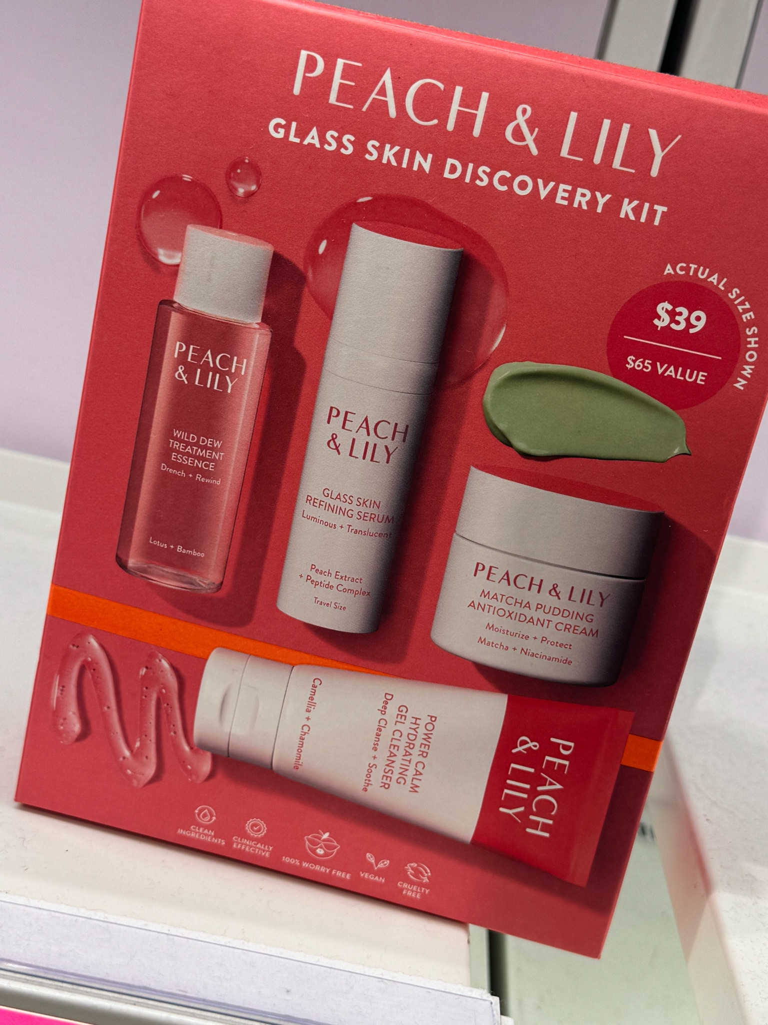 peach and lily skincare kit 