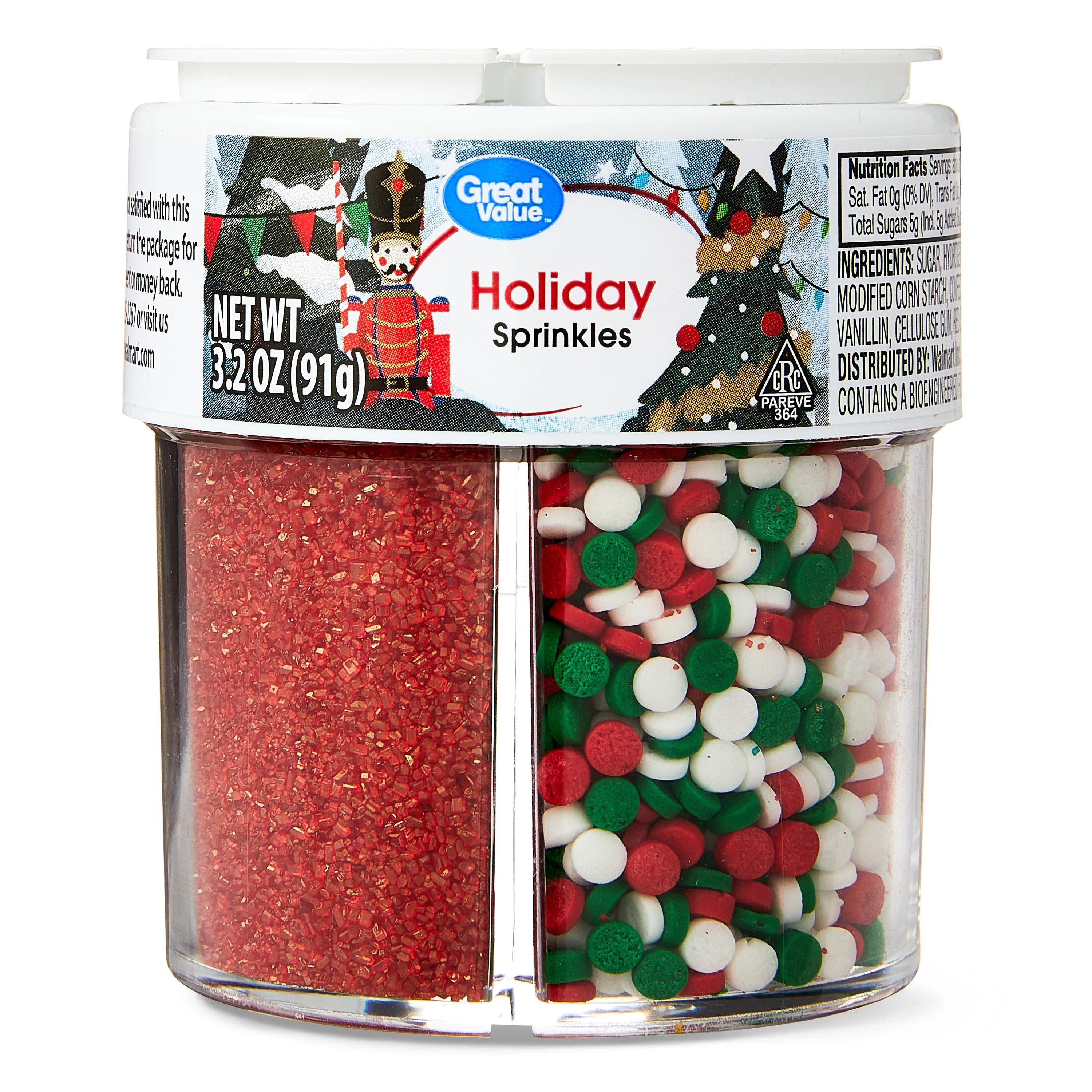 Great Value 4-Cell Holiday Sprinkle Assortment, 3.2 oz | Walmart (US)