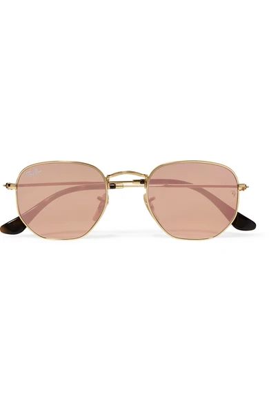 Icons square-frame gold-tone mirrored sunglasses | NET-A-PORTER (UK & EU)