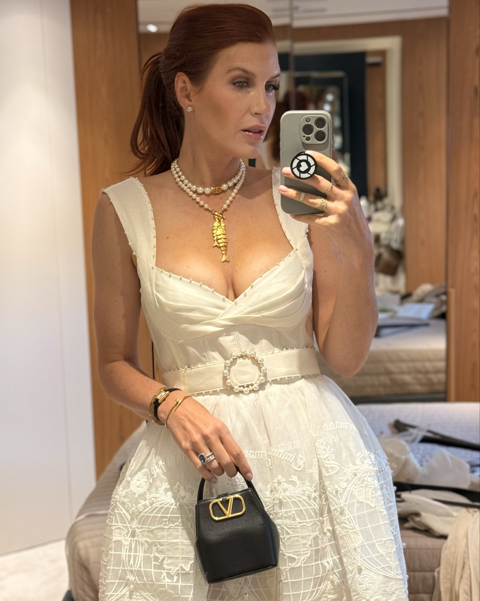 Added this stunning knotted pearl and gold fish necklace to an oldie/goodie dress I got a few years back. 
The necklace is perfect for dinner on a coastal town and looks very very high end (but is well priced!) 
My dress has stunning embroidery- a compass, a sailboat…it’s nautical themed as well and just a stunning piece. It’s a few years old but I did find several sizes for you! ✨

#LTKWedding #LTKTravel #LTKParties