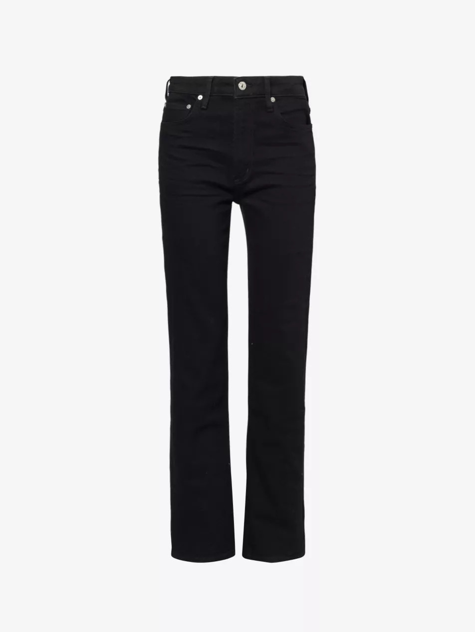 Zurie five-pockets straight-leg mid-rise stretch-regenerative-denim blend jeans | Selfridges