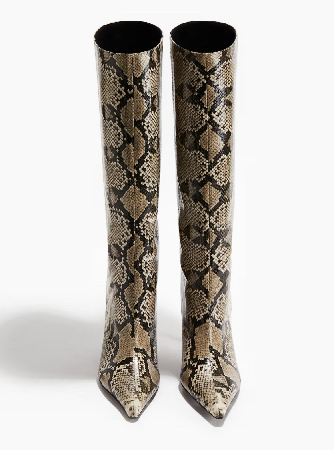 Affordable and comfortable knee high snakeskin boots - H&M 🤩

#LTKFindsUnder100