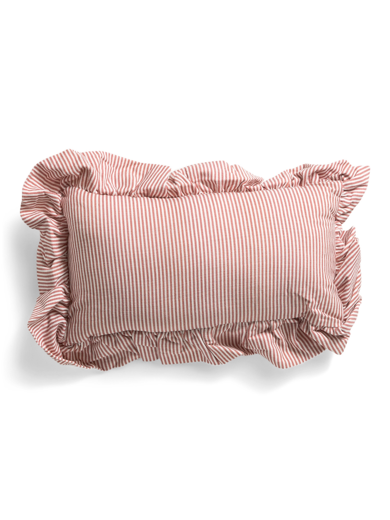 9x16 Newport Pinstripe Oversized Ruffle Edge Oblong Pillow | TJ Maxx