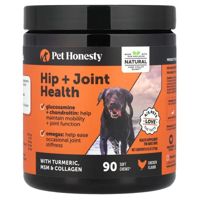 Pet Honesty Hip & Joint Health - Dog Joint Supplement Support for Dogs | Glucosamine Chondroitin, MSM, Turmeric - Glucosamine for Dogs Soft Chews - | Target