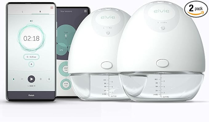 Elvie Breast Pump - Double, Wearable Breast Pump with App - The Smallest, Quietest Electric Breas... | Amazon (US)