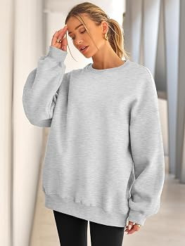 EFAN Womens Oversized Sweatshirt Crewneck Sweater Casual Fall Outfits 2026 | Amazon (US)