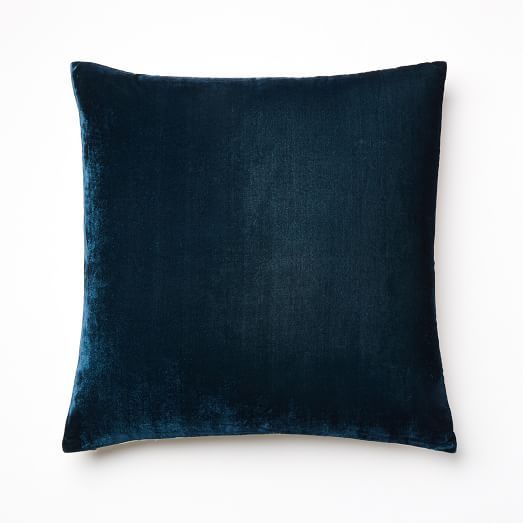 Lush Velvet Pillow Cover, 20"x20", Regal Blue | West Elm (US)