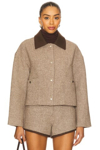 Line & Dot Ingrid Jacket in Brown from Revolve.com | Revolve Clothing (Global)