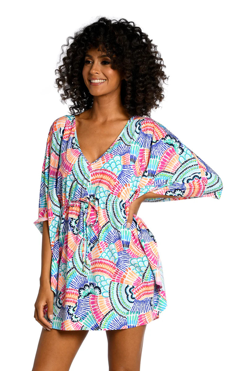 Waves Of Color V-Neck Caftan - FINAL SALE | La Blanca Swim