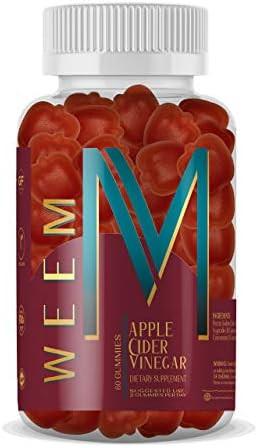 WEEM Apple Cider Vinegar Gummies - Natural, Vegan ACV with Folic Acid- Gluten Free - Vitamin B12 ... | Amazon (US)