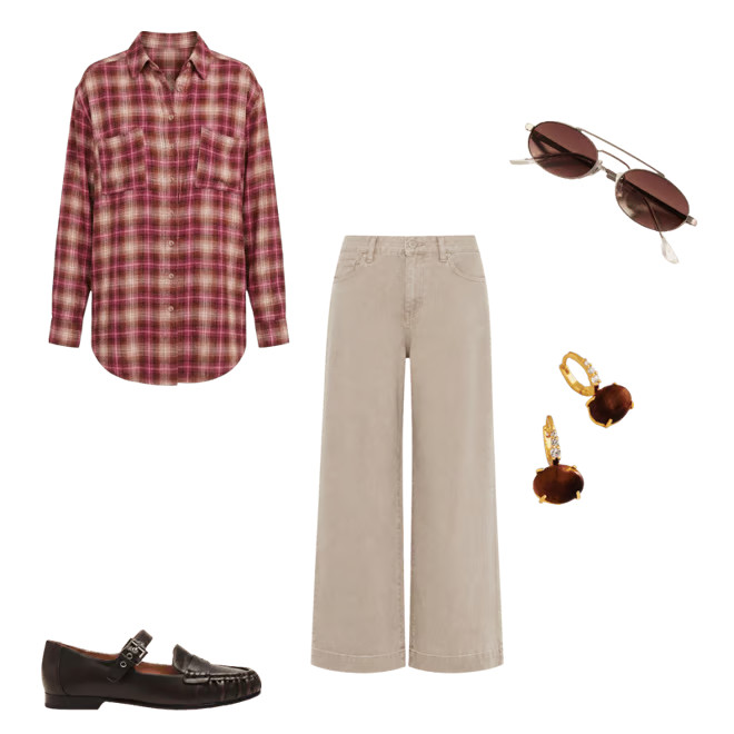Pilcro Hadley Relaxed Plaid Buttondown Shirt | Anthropologie (US)