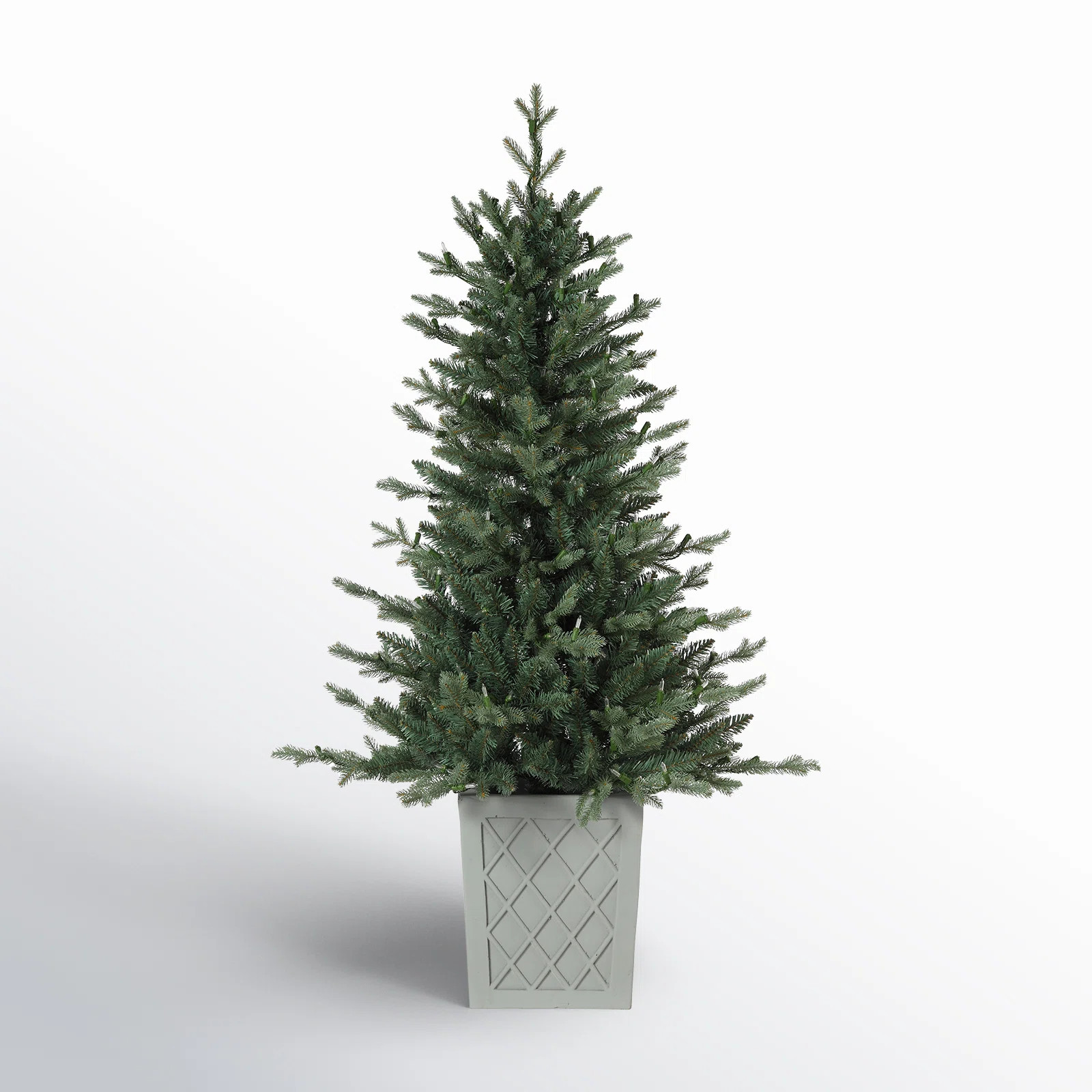Haute Decor 4'6" H Green Realistic Spruce Artificial Christmas Tree with 200 LED Lights & Reviews... | Wayfair North America