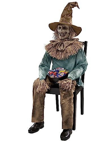 Spirit Halloween 4.5 Ft Scary Sitting Scarecrow Animatronic | Decorations | Animated | Pop-up Motion | Scarecrow Prop | Amazon (US)