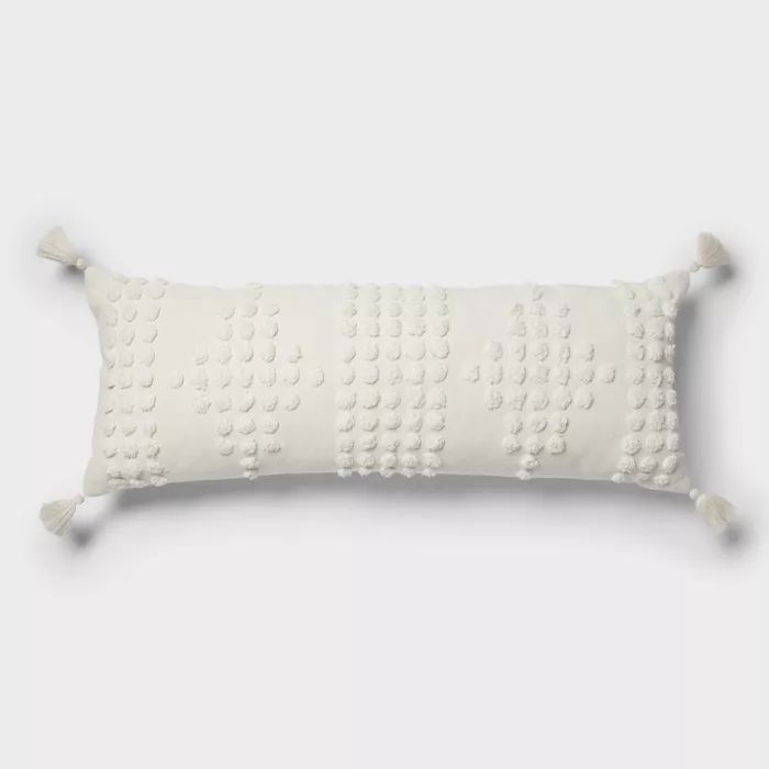 Oversized Oblong Tufted Diamond Throw Pillow Cream - Opalhouse™ | Target
