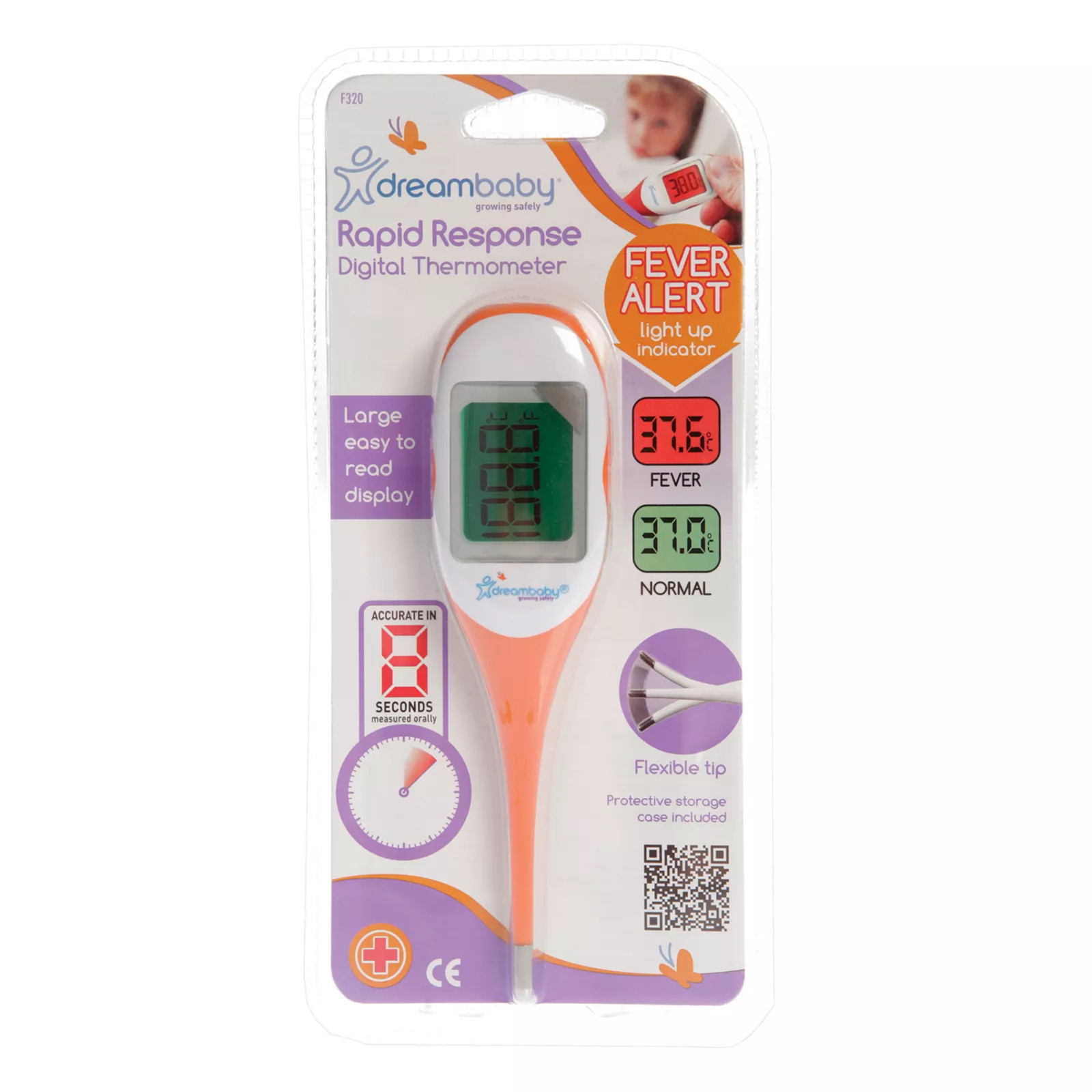 Dreambaby Rapid Response Digital Thermometer, Orange | Kohl's