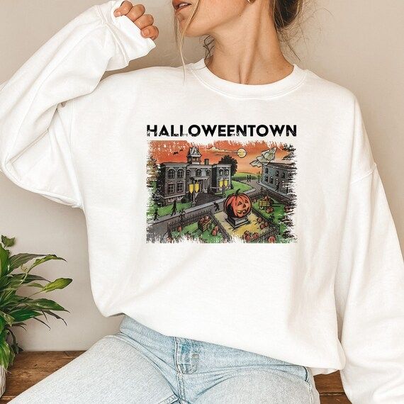 Halloweentown Sweatshirt Halloweentown and Chill Crewneck. - Etsy | Etsy (US)