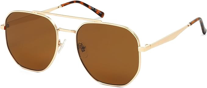 SOJOS Classic Square Aviator Sunglasses for Women Men Retro Hexagon UV400 Protection Shades SJ122... | Amazon (US)