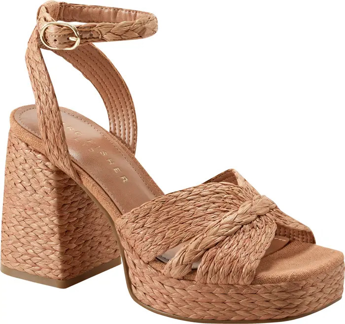 Marc Fisher LTD Janie Raffia Ankle Strap Platform Sandal (Women) | Nordstromrack | Nordstrom Rack