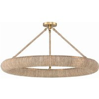 Crystorama Oakley 32'' Integrated LED Semi Flush Mount, Steel in Gold by DecoratorsBest | DecoratorsBest