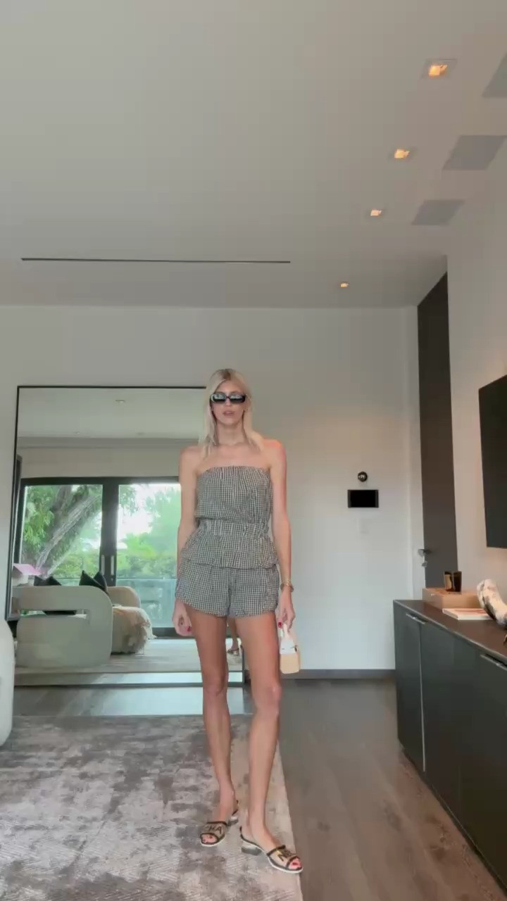 Shopbop haul! Starting off wit this gingham short set 🤍✨ Such an easy summer outfit to run errands or go to the pool. 

 #LTKStyleTip #LTKShoeCrush #LTKItBag