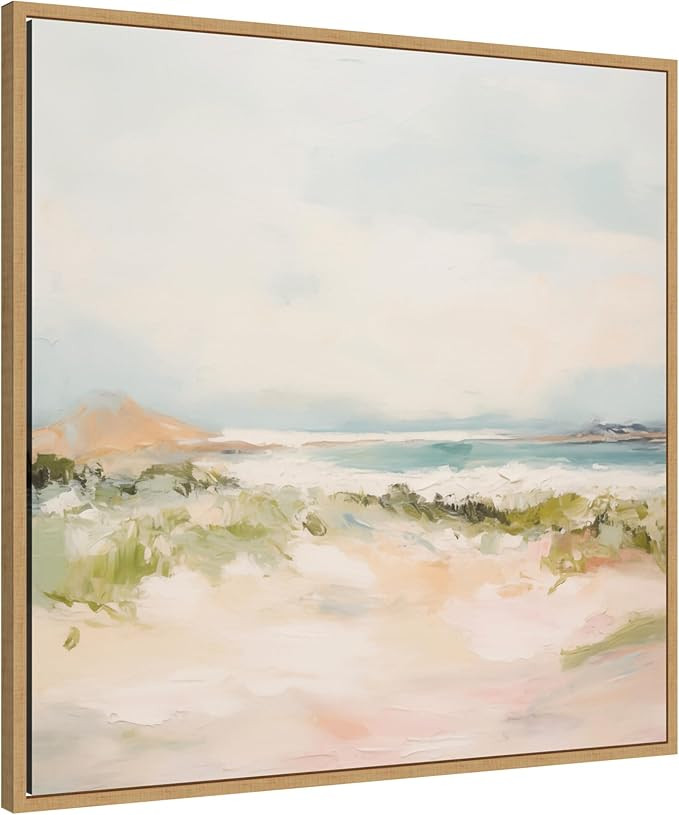 Kate and Laurel Framed Canvas Wall Art Print Tranquil Landscape III Square by Amy Lighthall, 30 x... | Amazon (US)