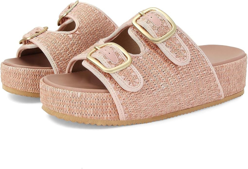 MICIFA Platform Sandals for Women Espadrille Wedges Summer Beach Sandals Comfortable Cute Woven S... | Amazon (US)