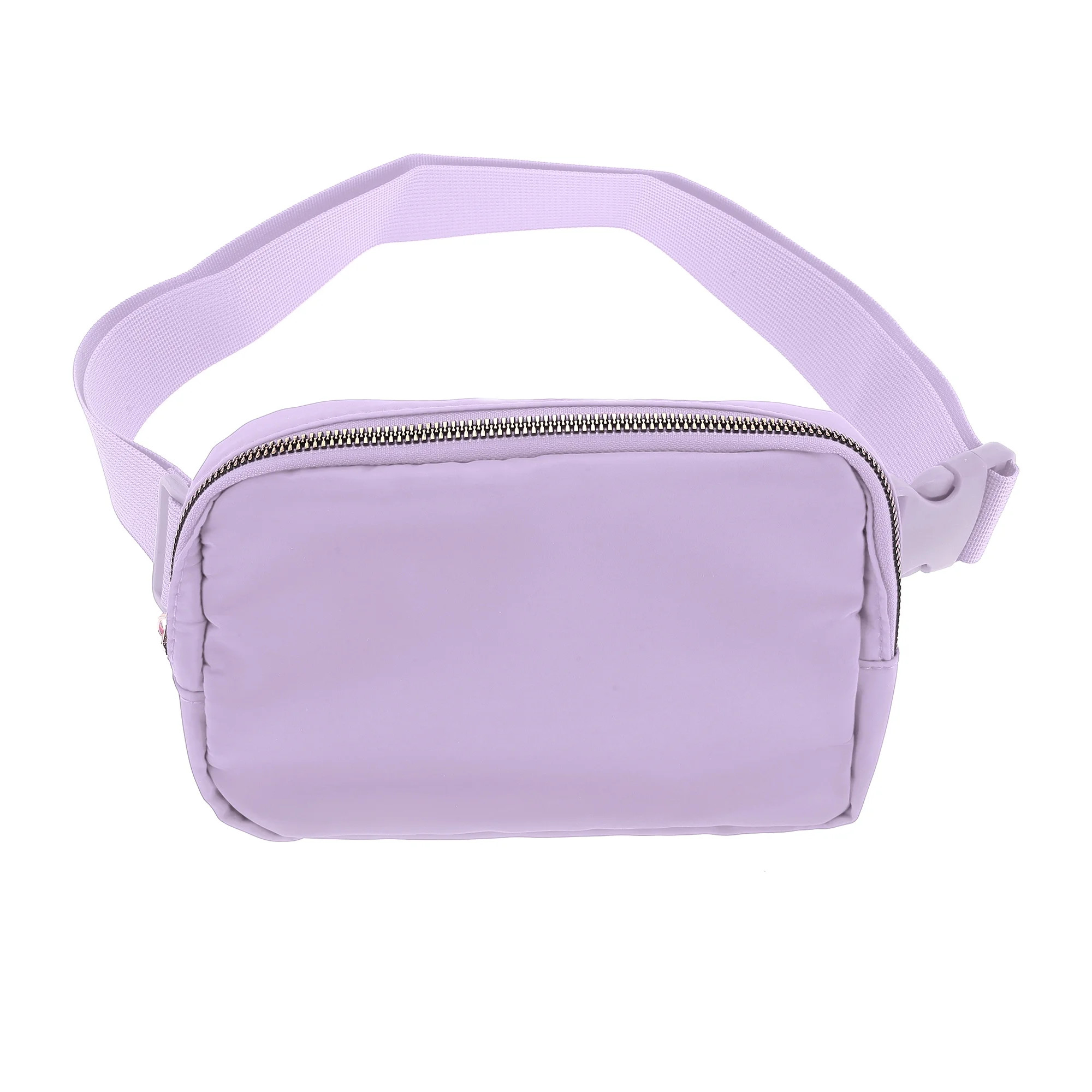 Unique Bargains 1 Pc Solid Color Running Waist Pack for Hiking Gym Light Purple Nylon | Walmart (US)