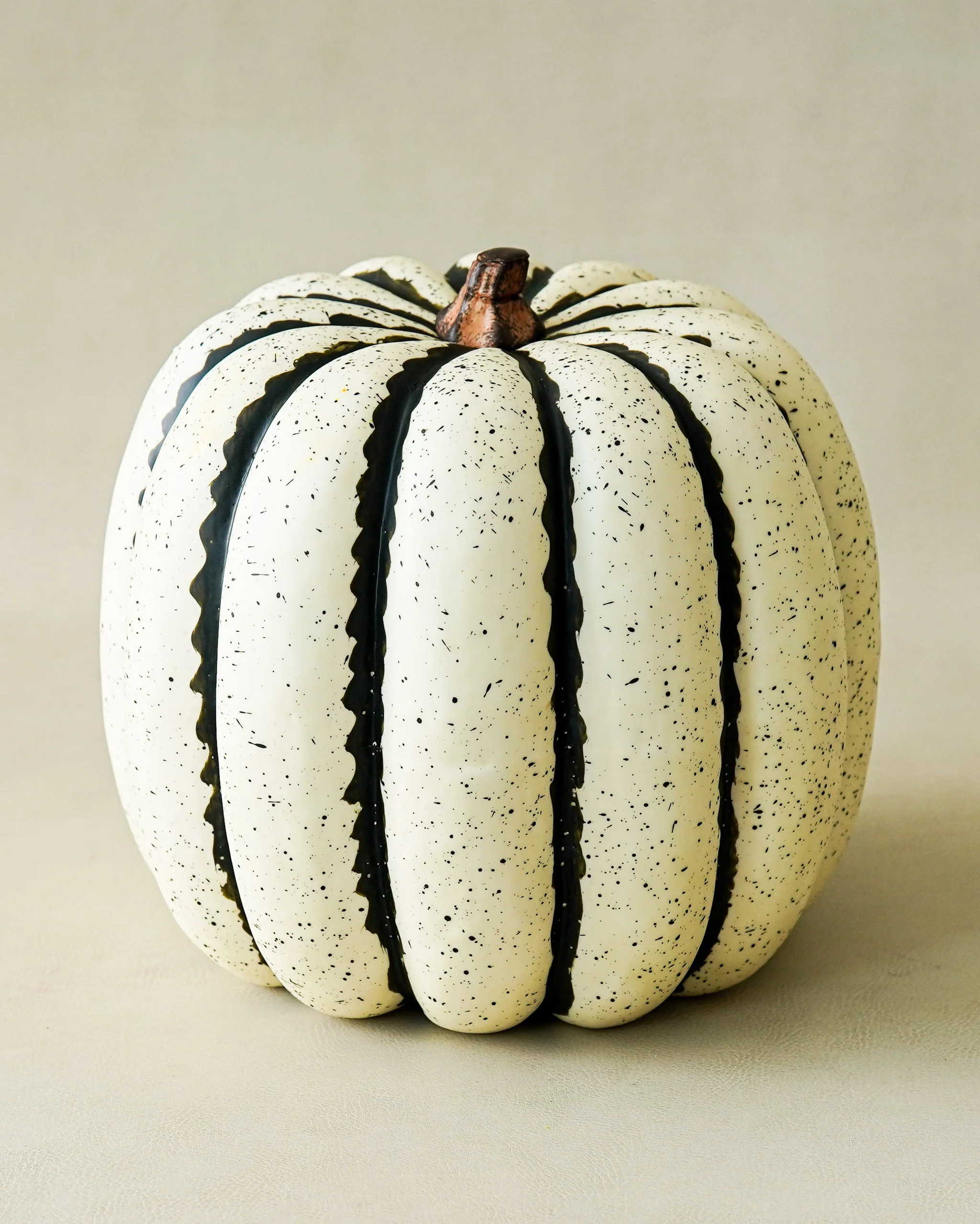 Oversized Striped Faux Pumpkin | MJHome