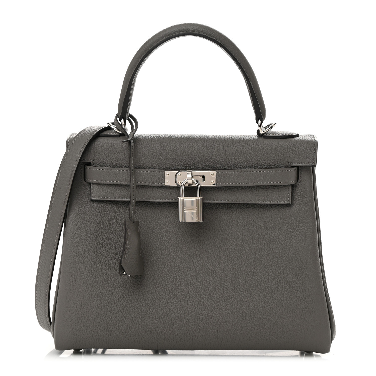 Togo Kelly Retourne 25 Gris Meyer | FASHIONPHILE (US)