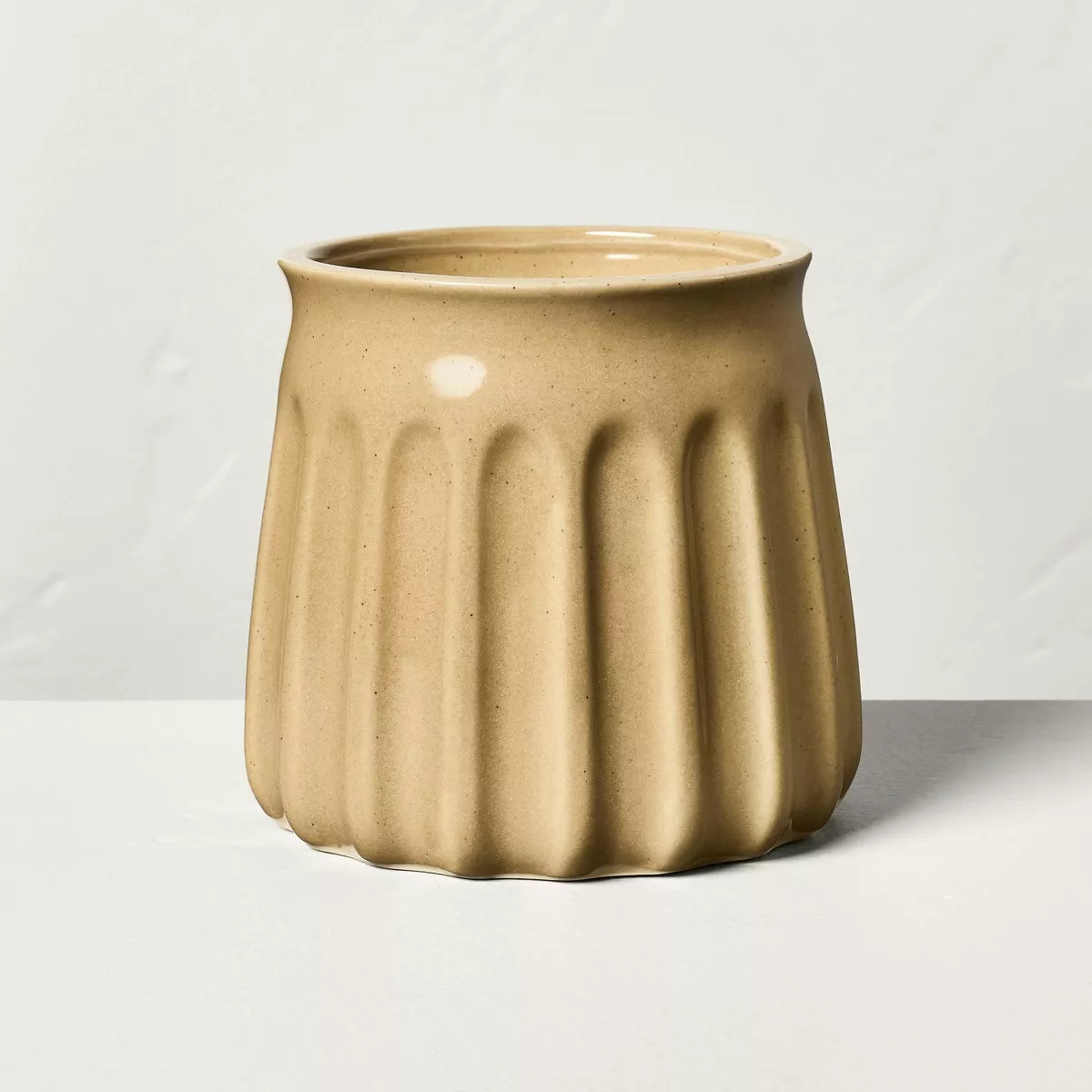 2-Wick Fluted Ceramic Salted Honey Glazed Jar Candle Gold 20oz - Hearth & Hand™ with Magnolia | Target