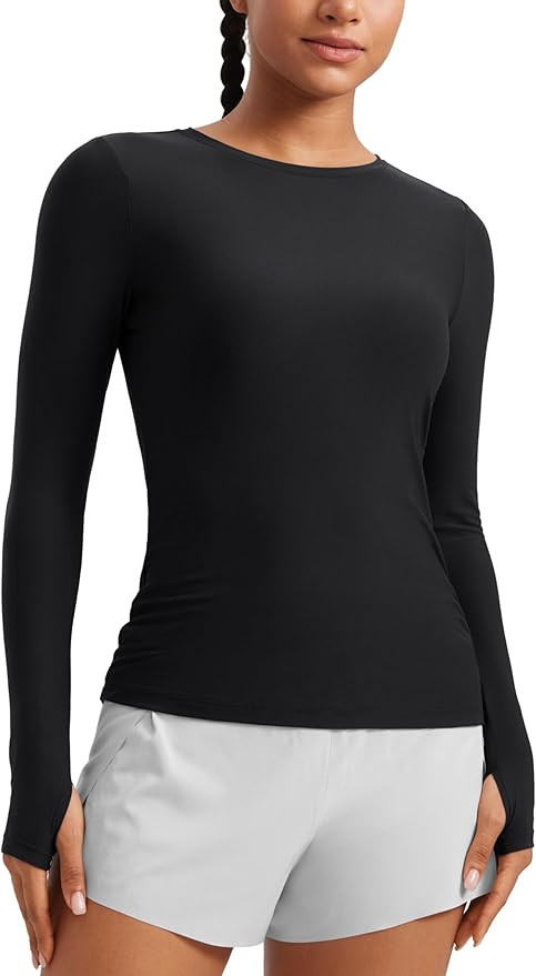 CRZ YOGA Womens Cloudweight Long Sleeve Workout Tops Lightweight Athletic Basic Shirts Soft Casua... | Amazon (US)