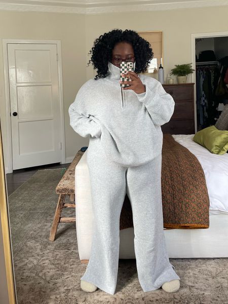 This is comfort. Wearing an XXL 💕.

Note* the original bottoms from Aerie are currently sold out. I have linked a dupe with similar sizing! 

#LTKSeasonal #LTKstyletip #LTKunder50