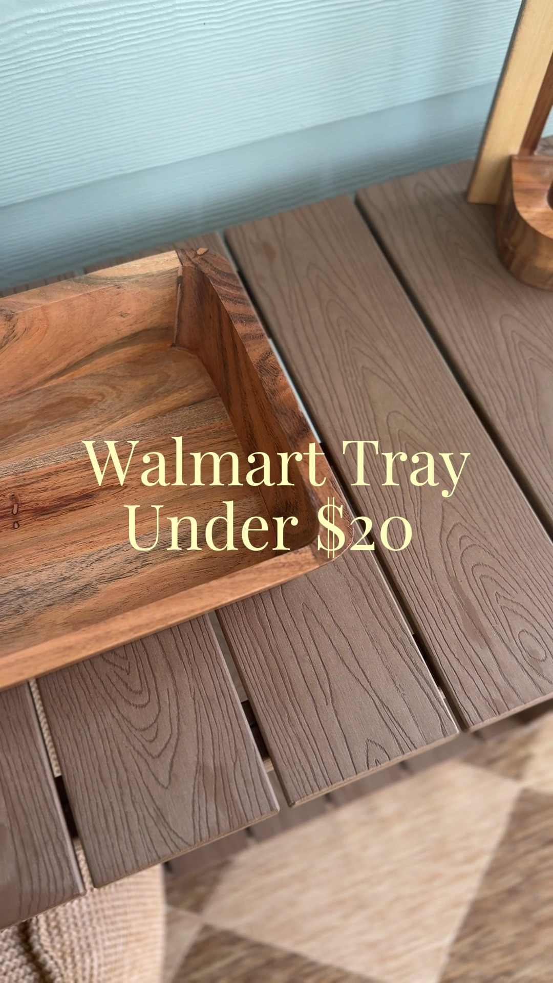 POV: you find the perfect pieces that make your outdoor space look designer without the designer price tag 🤎 This Walmart tray is under $20 and looks so high end styled on my covered porch. Paired it with one of my favorite outdoor console tables under $200 and it completely elevated the space ✨ These are the kind of affordable finds that make your home feel cozy, warm, and put together without overspending. Both are linked in my LTK before they sell out!#WalmartFinds #AffordableHomeDecor #OutdoorDecor #PatioStyling #CoveredPorch #LTKStyle #HomeDecorFinds #BudgetFriendlyDecor #OutdoorLiving #WalmartHome #ConsoleTable #PorchDecor #NeutralHomeDecor #LTKFinds